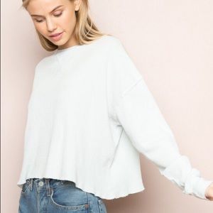 NWT Brandy Melville White Laila Thermal